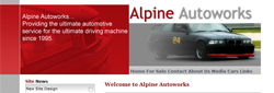 Alpine Autoworks is a locally owned shop that specializes in the repair/maintenance of BMW's. The purpose of the site is to provide information to potential customers, current customers, and general BMW enthusiasts about the services provided by Alpine Autoworks. Alpine Autoworks is a locally owned shop that specializes in the repair/maintenance of BMW's. The purpose of the site is to provide information to potential customers, current customers, and general BMW enthusiasts about the services provided by Alpine Autoworks.