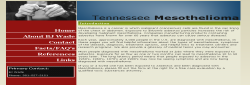 The purpose of this site is to provide information concerning mesothelioma as well as contacting the attorney who handles these types of class action lawsuit cases in Tennessee. The purpose of this site is to provide information concerning mesothelioma as well as contacting the attorney who handles these types of class action lawsuit cases in Tennessee.